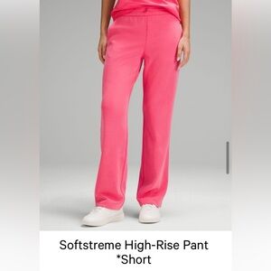 lululemon athletica softstreme high rise pant *SHORT, color: glaze pink